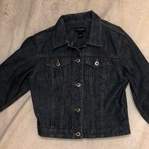 Ann Taylor Jeans Classic Dark Denim Jacket Size Medium